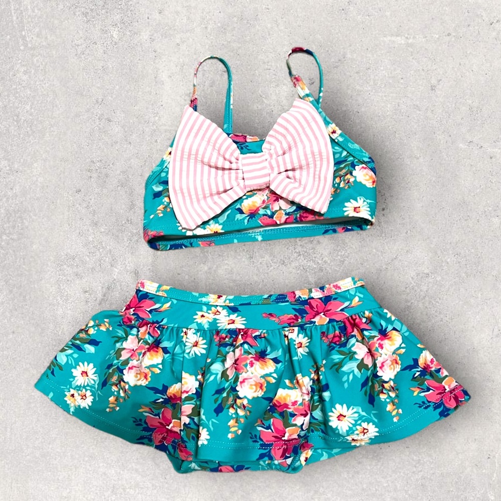 Rufflebutts fancy me floral swimsuit